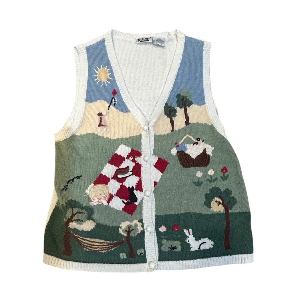 Capacity Spring Picnic Sweater Vest - Large